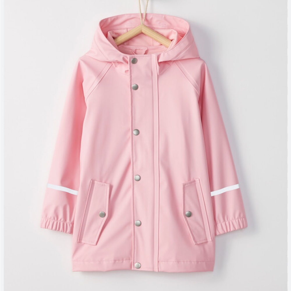 HANNA ANDERSSON Hello Rain Waterproof Jacket for Kids size US 5 rose pink